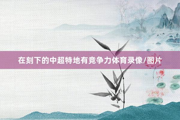 在刻下的中超特地有竞争力体育录像/图片